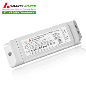 0-10v led strip light dimmable LED driver 20w constant voltage LED power supply 12v 24v