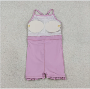 Robe de yoga pour filles Boutique Girls S0712, couleur unie violette, combinaison - Product Image 3