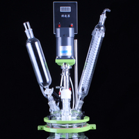 Réacteur chimique en verre à double enveloppe 5L 5 litres Réacteur à enveloppe chauffante avec circulateur chauffant