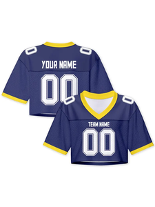 Maillot de football personnalisé avec nom, numéro et logo de l'équipe, Crop top personnalisé pour femmes, Maillots de cheerleading, Cadeau pour petite amie - Product Image 2