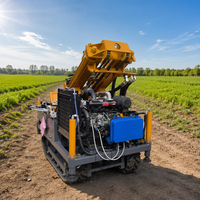 Petite foreuse de puits d'eau portable sur chenilles pour forage de roche dure jusqu'à 300 m, moteur diesel 65 kW, marque ZHIZUAN, garantie 1 an