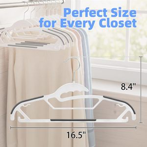 30 Pack <b>Plastic</b> Clothes Hangers Non-Slip Slim Hangers Heavy Duty Space Saving Hangers - Product Image 2