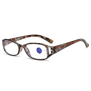 Cross Border mới in Nhiều màu full-frame nhỏ khung vuông chống ánh sáng màu xanh phụ nữ eading Kính - Product Image 5