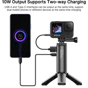 <span class=keywords><strong>Ulanzi</strong></span> ไม้เซลฟี่ BG-4 5000MAh,ไม้เซลฟี่ Power Bank มือจับ12W สำหรับกล้องโทรศัพท์กล้อง DSLR สมาร์ทโฟนที่ชาร์จพาวเวอร์แบงค์ - Product Image 5