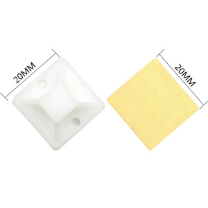 20*20mm Chinamanufacture Cheap Newlec Supports d'attache de câble adhésifs comprenant des coussinets collants - Product Image 1