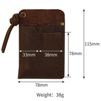 Funda de Cuero Genuino para Linterna de Camping, Portátil, para Hombre, Funda de Cuero Vacuno, Organizador de Bolsillo EDC, Funda para Navaja