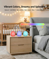Lámpara Nocturna LED Inteligente con Sensor Táctil, 7 Colores Cambiantes, Recargable por USB, Luz para Lactancia con 10 Sonidos para Dormir