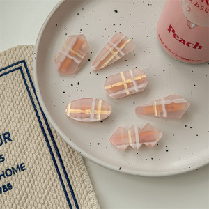 Jiamu estilo coreano Ins serie Rosa Color caramelo a cuadros pinzas para el cabello accesorios para mujeres niñas adolescentes dulce Duckbill horquillas - Product Image 1