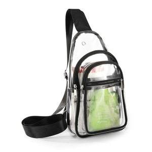 Custom Transparent <b>Clear</b> Waterproof Sling Crossbody <b>Bag</b> for Unisex Black Casual <b>clear</b> <b>Bags</b> Women Handbags - Product Image 3
