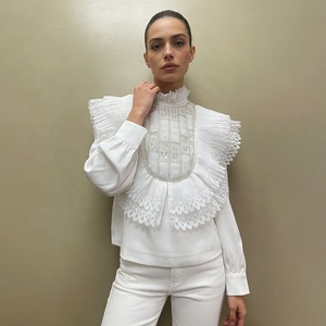 AIMEISI Nuove Bluse Eleganti da Donna <span class=keywords><strong>con</strong></span> Pieghe Uniche e <span class=keywords><strong>Paillettes</strong></span> Traforate - Product Image 3