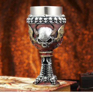 Nueva taza <span class=keywords><strong>de</strong></span> whisky BugBat Death Skeleton 3D Relief Demon Bat Skull Cup Copa <span class=keywords><strong>de</strong></span> <span class=keywords><strong>vino</strong></span> creativa <span class=keywords><strong>de</strong></span> acero inoxidable para fiesta - Product Image 1