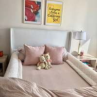 Ensemble de draps de lit à bordure amovible en éponge super douce et élastique de haute qualité pour vente en gros