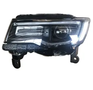 68110997AB 68110996AB sfondo nero indicatore laterale bianco Xenon HID faro usato per Jeep Grand Cherokee srt8 2014-2016 LHD