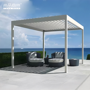 Pavillon en aluminium facile à assembler PE Nature Imperméable Couverture de patio extérieur et décorations de jardin Gazebo et <span class=keywords><strong>Pavi</strong></span> Pergola - Product Image 6