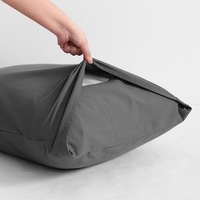 Taies d'oreiller personnalisées avec logo, fermeture enveloppe, en tissu de coton brossé doux, extra respirantes, vente en gros