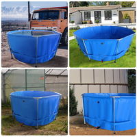 Aquariums d'aquaculture de qualité supérieure Étang à poissons pliable hors sol