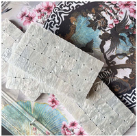 Nouveau produit à succès : Jeu de tuiles de mahjong en acrylique à 4 couches, style américain, motif Lotus Impérial Teal, tuiles de mahjong compatibles