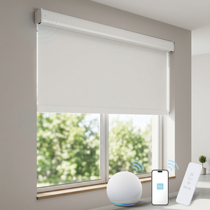 Store enrouleur intelligent en verre dépoli motorisé, pare-soleil électrique réglable avec télécommande pour la confidentialité - Product Image 2