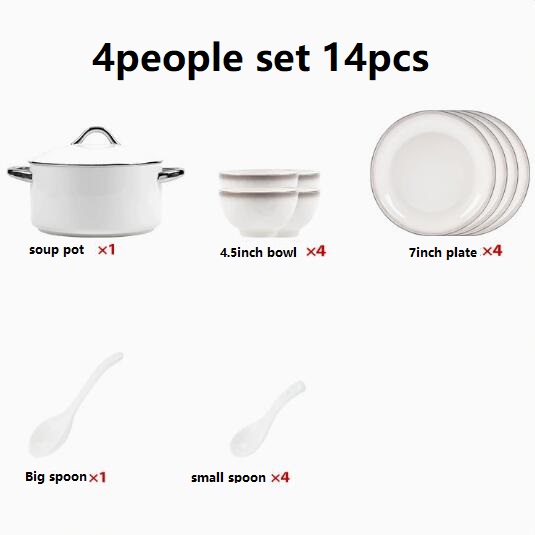 White 4people set