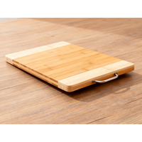 Planche à découper en bambou écologique créative de 40 cm, rectangulaire, antibactérienne, avec trou de suspension