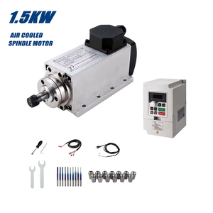 Zhong Hua Jiang 1.5KW ER11 Cuadrado 4 Rodamientos 110V/220V Kit de Motor de Husillo CNC Refrigerado por Aire MAX 24000 RPM para Router, Grabado y Perforación - Product Image 1