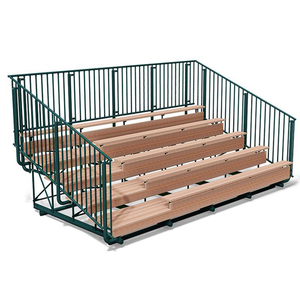 Sièges de stade modulaires réglables en PVC noir personnalisables pour les rassemblements scolaires et les terrains de jeux - Product Image 1