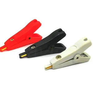 Alligator clip Gold-plated copper LCR kelvin test clip Low resistance flat clamps 5A Max open length 25mm