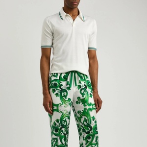 Maglieria da uomo personalizzata con bottone in maglia sportiva Top a maniche corte Polo da Golf da uomo in maglia Slim Fit maglione Polo t-shirt - Product Image 4