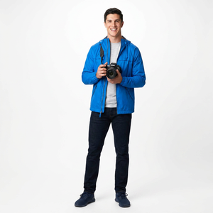 OEM Service 2026 Customised Wholesale Price Waterproof Hooded <b>Long</b> Thin Coated Custom Made Windbreaker <b>Jacket</b> for <b>Men</b> - Product Image 1