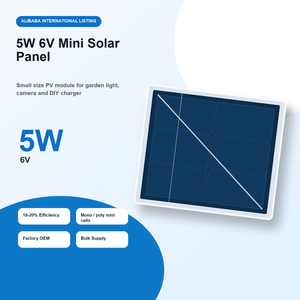 Panel Solar Mini de 5W 6V al por Mayor de Fábrica, Módulo Fotovoltaico de 6V, Panel Solar Personalizado OEM para Sistema de Energía Exterior - Product Image 2