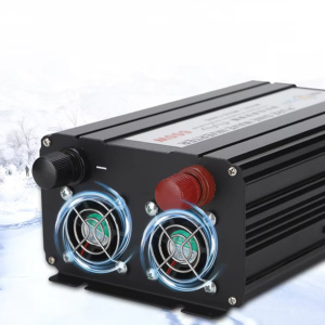 เครื่องแปลงไฟพลังงานแสงอาทิตย์สำหรับยานยนต์ 1200W แบบไซน์เวฟ 12V/24V ช่องสัญญาณเดียว รองรับอุปกรณ์ไฟฟ้าภายในบ้าน 600W ใช้กับรถยนต์ ความถี่ 60Hz รุ่น HJ2S-1200S 1200W Sin - Product Image 3