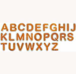 Nouvelles mini-lettres brodées colorées de 1,8 cm de hauteur avec support thermocollant - Product Image 4