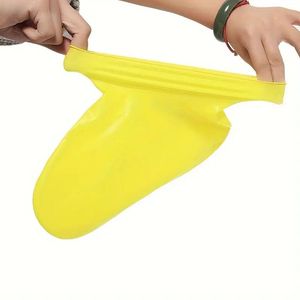 Cubierta de zapatos de lluvia de látex para exteriores duradera gruesa Unisex plegable antideslizante impermeable - Product Image 4