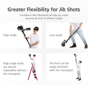 Trípode de monopié telescópico de extensión oficial <span class=keywords><strong>ZHIYUN</strong></span> para grúa 2 estabilizador de cardán de mano con accesorios de tornillo de montaje de 1/4" - Product Image 1