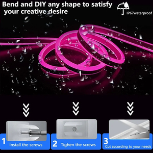 TUYA WIFI <span class=keywords><strong>LED</strong></span>-Licht leisten Silikon-Neons eil licht mit Musik synchron isation RGBIC Touch Switch Chasing <span class=keywords><strong>Strip</strong></span> Tape für Raum - Product Image 6