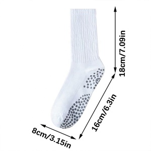 Grip Pilates <strong>Socks</strong> for Women, Yoga Slouch <strong>Socks</strong> with Grip for Barre Workout Hospital Long Scrunch <strong>Slipper</strong> <strong>Socks</strong> - Product Image 4