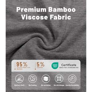 Conjunto de Pijama Personalizado para Hombre, Manga Larga, Tejido de Bambú y Algodón, Ropa de Dormir Suave, Pantalones Largos, Conjunto de 2 Piezas - Product Image 5