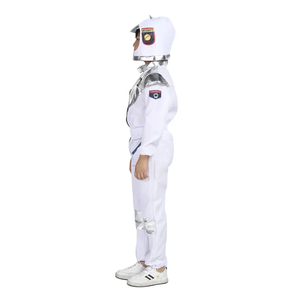 Kostum Spaceman karnaval hari karir, setelan Jumpsuit Pilot garis perak, kostum astronot dengan helm untuk anak laki-laki - Product Image 3