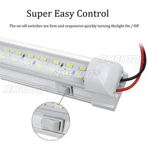 ไฟ LED แถบสีขาวสำหรับตกแต่งภายในรถยนต์ 12V 24V พร้อมสวิตช์เปิด/ปิด สำหรับรถตู้ รถบรรทุก รถบ้าน เรือ RV คาราวาน - Product Image 4