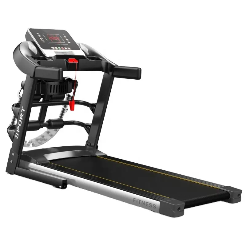 Treadmill Rumah LED Dapat Dilipat Otomatis Kualitas Tinggi, Treadmill Hati Uniseks Motor Disesuaikan untuk Kebugaran