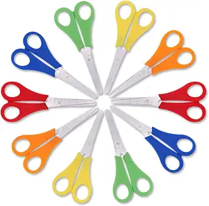 5 Inch Children Scissors Student Scissors Kid Scissors Round Tip For Cutting Paper With Scale