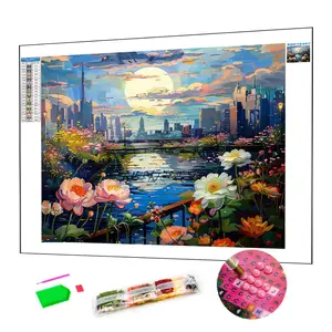 Nuovo arrivo DIY 5D Cityscape pittura di arte decorazione da parete appesa all'ingrosso ricamo con diamanti kit di pittura per adulti