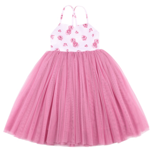 RTS 6 Dollars Promotion Été Déstockage Robe Tutu Fantaisie Sans Manches Dos Nu en Tulle pour Filles 1 Pièce - Product Image 1