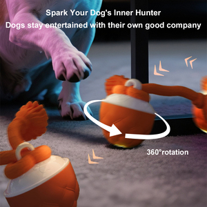 لعبة كرة ذكية للقطط والكلاب صديقة للبيئة تعمل تلقائيًا بالجاذبية مصنوعة من ABS+TPR للتنظيف الذاتي والترفيه - Product Image 5