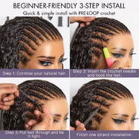 Extensions de cheveux humains au crochet de 30 pouces, ondulés, 12A, sans nœuds, pré-séparés, en plumes vierges, style afro