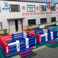 Arène de boxe aquatique gonflable commerciale pour compétitions estivales, jeux en lac, piscine et parc aquatique