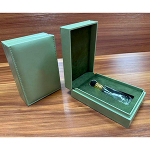 Caja de Perfume Rectangular de Madera Verde Oscuro con Forro Interior de Gamuza Sintética, Empaque Protector de Lujo, Se Acepta Logotipo Personalizado - Product Image 4