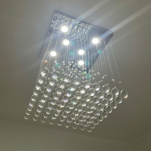 Candelabro LED de cristal K9 de lujo, accesorio de decoración interior de diseño europeo, Hotel, Villa, sala de estar - Product Image 4