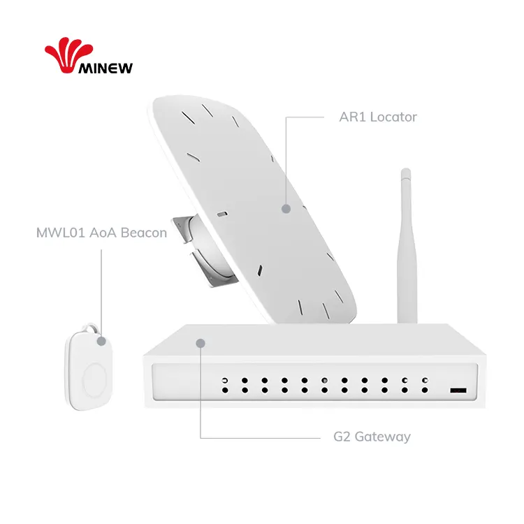 Minew ble 5.1 angolo di arrivo ibeacon ble AoA faro applicazioni bluetooth per la connessione wifi ble gateway