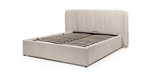 <span class=keywords><strong>Cama</strong></span> Doble Tapizada 160x200 con Espacio de Almacenamiento en Color Beige - Product Image 5